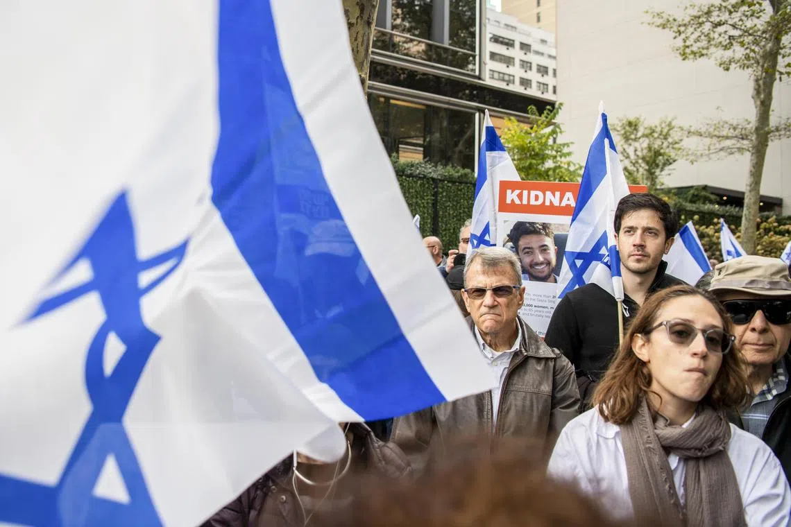 Families of hostages taken by Hamas gather in New York to pressure the ...