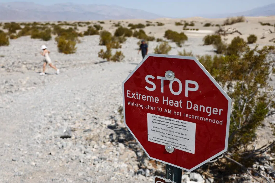 The Death Valley in California, known as one of the hottest places on Earth, recorded a temperature of 53 deg C. 