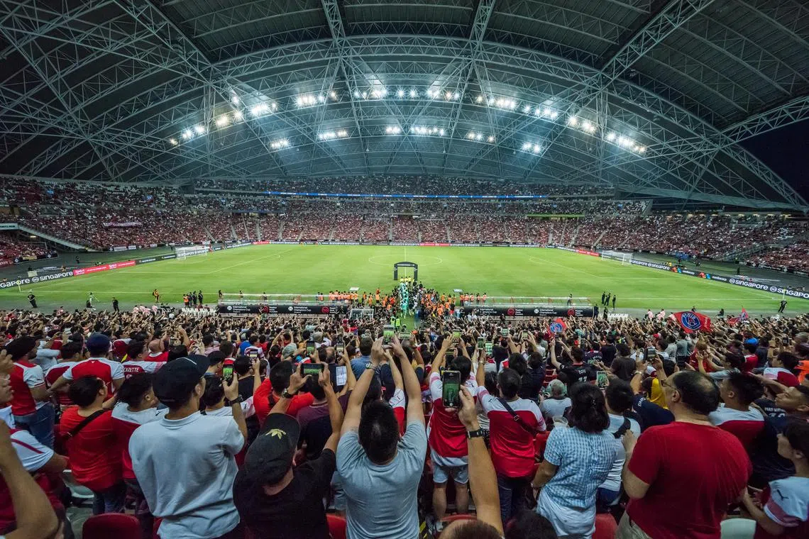Spectators at an International Champions Cup match at the National Stadium in 2019. 