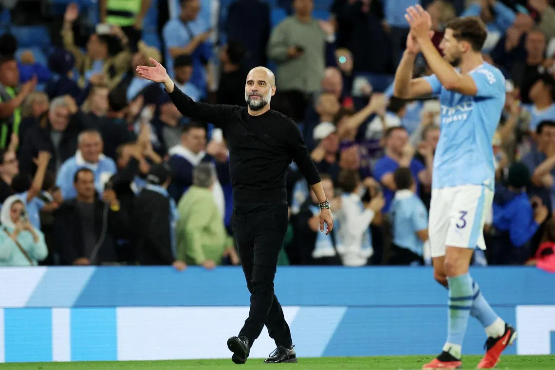 Manchester City boss Pep Guardiola will be back on the touchline after taking time off to recover from a back surgery.