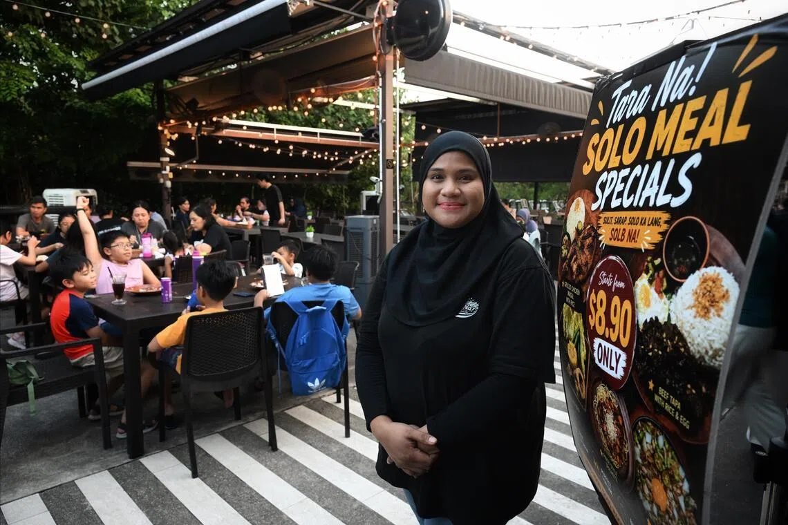 Nurnisa Jonson, 35, owner of Tara Na! By Easy Eatz SG at the Punggol East Container Park on Sept 1.