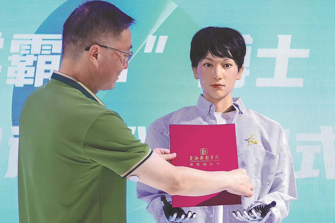 The humanoid robot was enrolled in the drama, film and television programme.