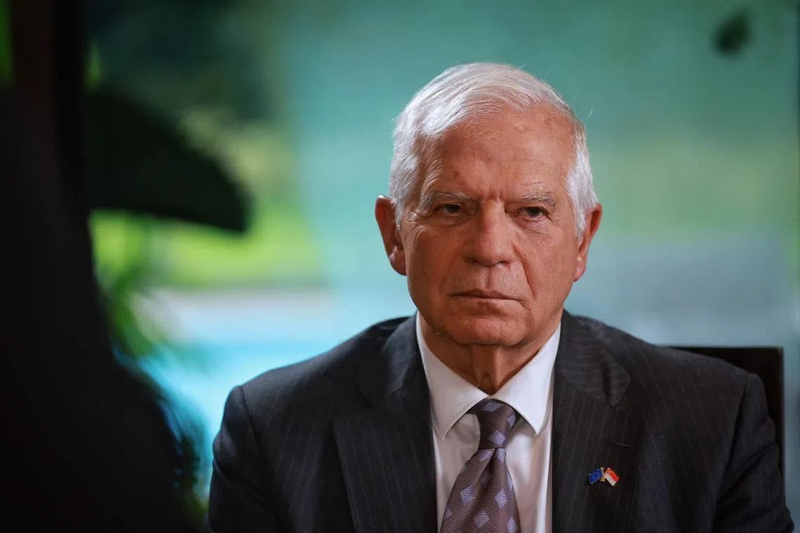 Josep Borrell says peace is to recognise the right of Ukraine to exist and to arrange for war reparations and accountability from Russia.