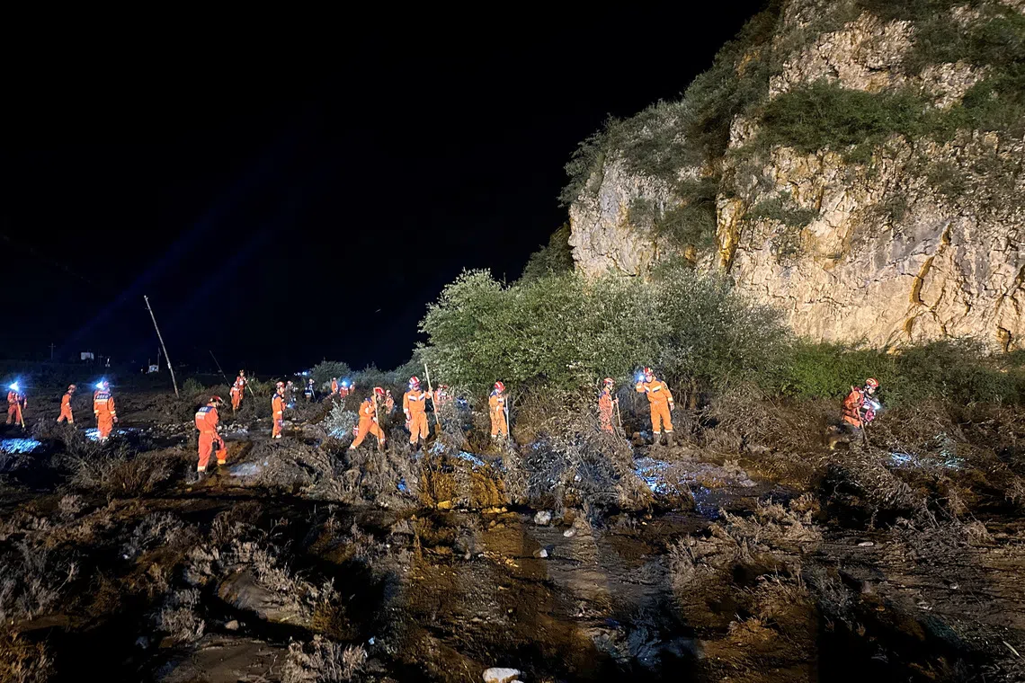 Landslide death toll rises in China's Gansu Province as heavy rains continue
