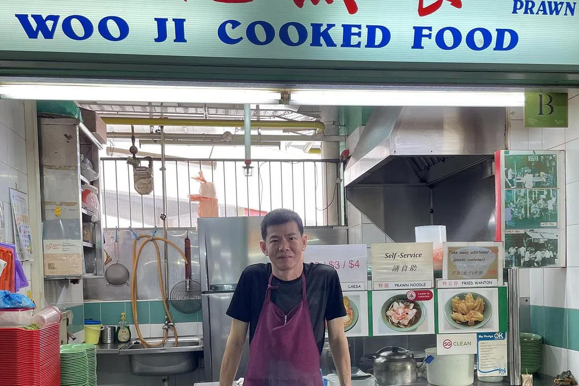 Mr Victor Woo has sold $2 laksa and prawn noodles for over 15 years at his stall in Chinatown Complex Food Centre.
