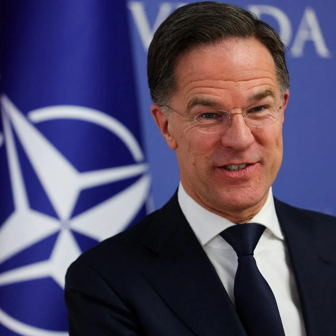 FILE PHOTO: NATO Secretary General Mark Rutte speaks during a joint press conference with Croatian Prime Minister Andrej Plenkovic (not pictured), in Zagreb, Croatia, January 12, 2026. REUTERS/Antonio Bronic/File Photo
