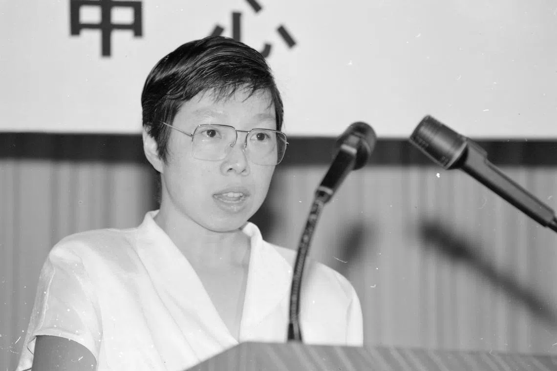 Dr Lee Wei Ling speaking at an international seminar on Dec 28, 1989.