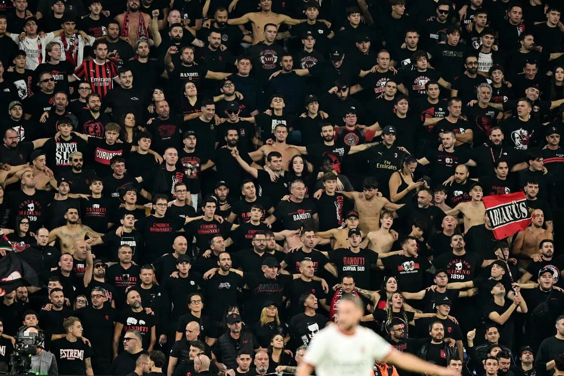 AC Milan fans face ticket prices of €65 (S$93) for the club’s Oct 25 Serie A match at Udinese.