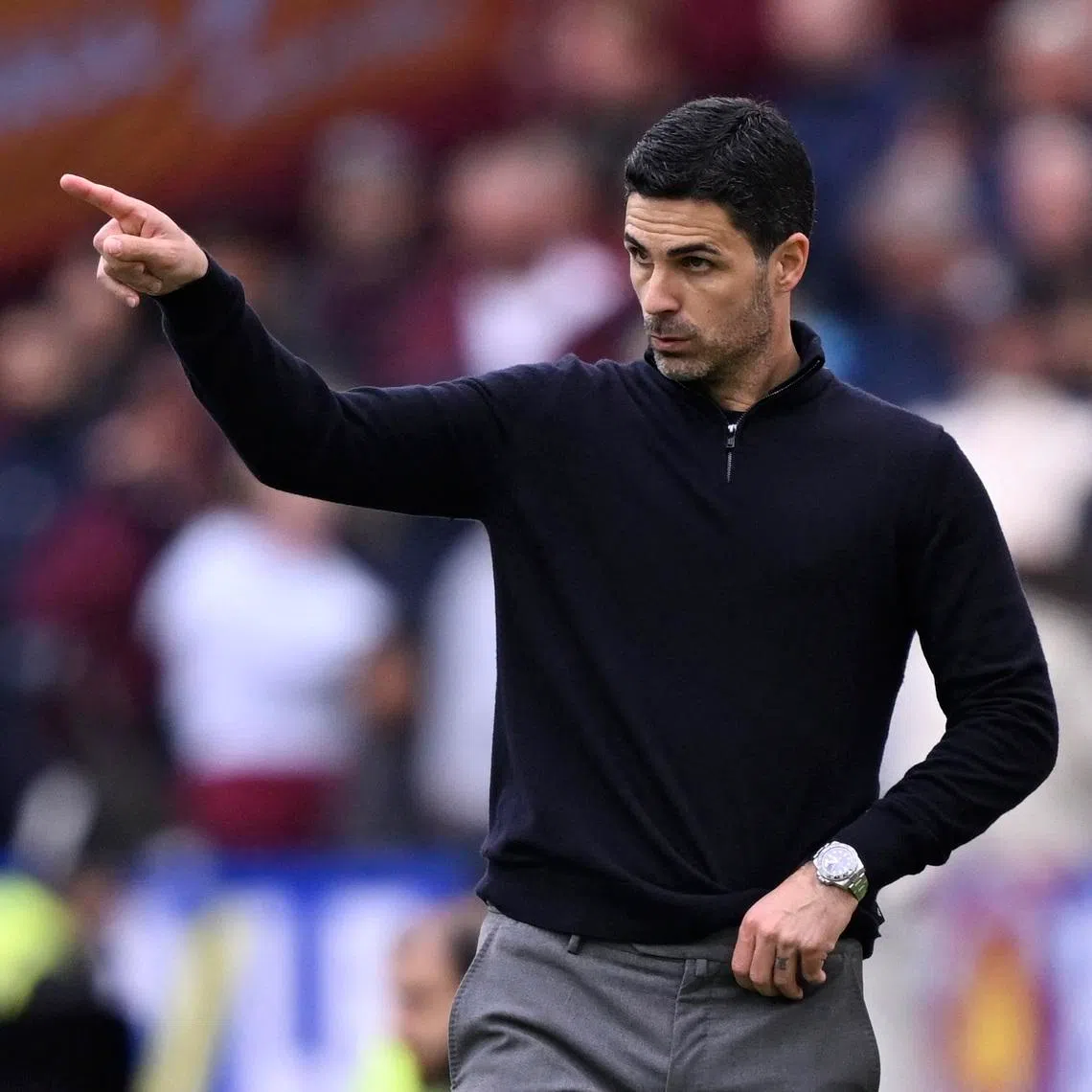 Soccer Football - Premier League - West Ham United v Arsenal - London Stadium, London, Britain - May 10, 2026 Arsenal manager Mikel Arteta reacts REUTERS/Tony O Brien
