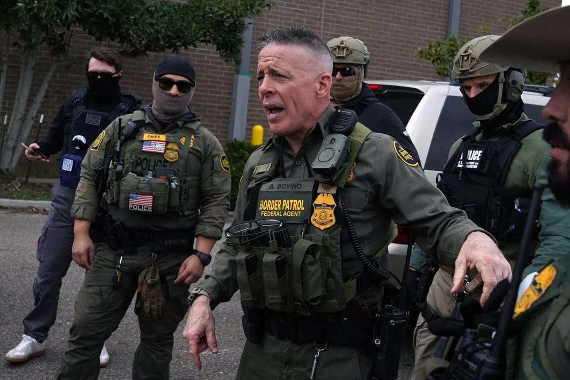 US Border Patrol official Gregory Bovino leading an immigration enforcement operation on Dec 3, in New Orleans, Louisiana. 