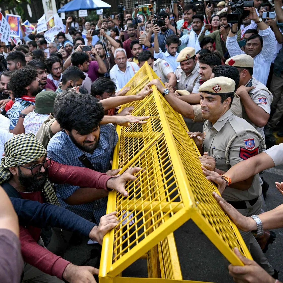 Protests began on Oct 2 demanding the resignation of Election Commission of India chief Gyanesh Kumar.