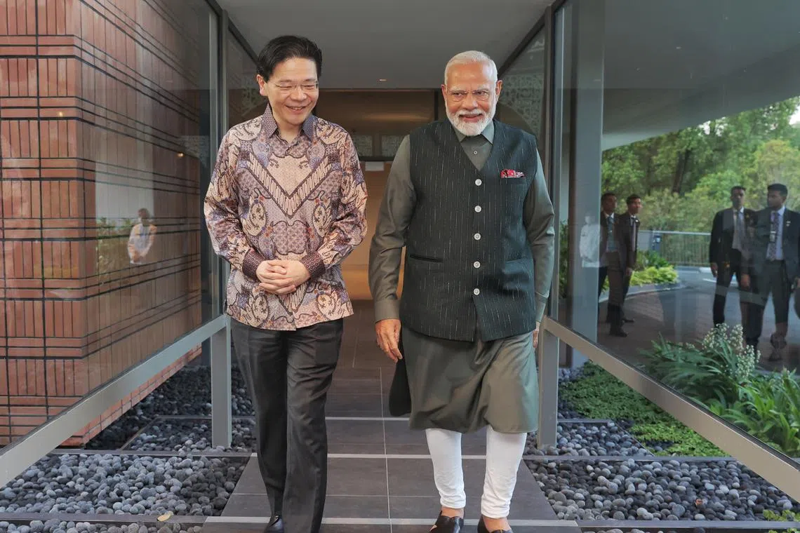 armodi04 - Indian Prime Minister Narendra Modi is in Singapore for an official visit on Sept 4 and 5. Mr Modi’s visit is taking place at the invitation of PM Lawrence Wong. Credit for all: MDDI