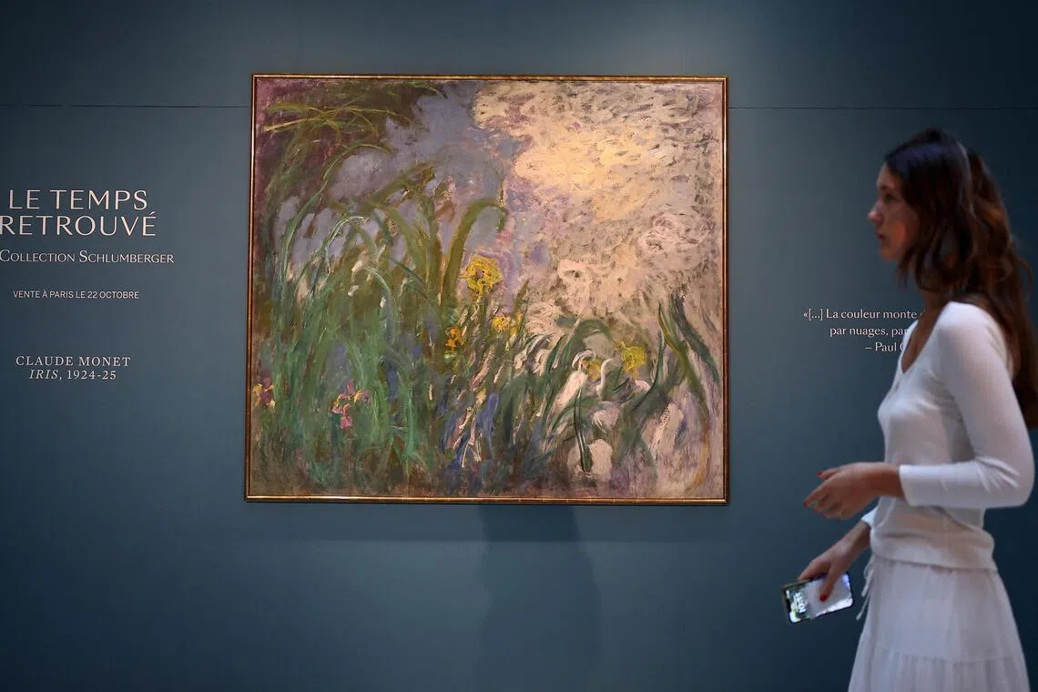 Monets unseen by public emerge from billionaire family’s home for Paris auction