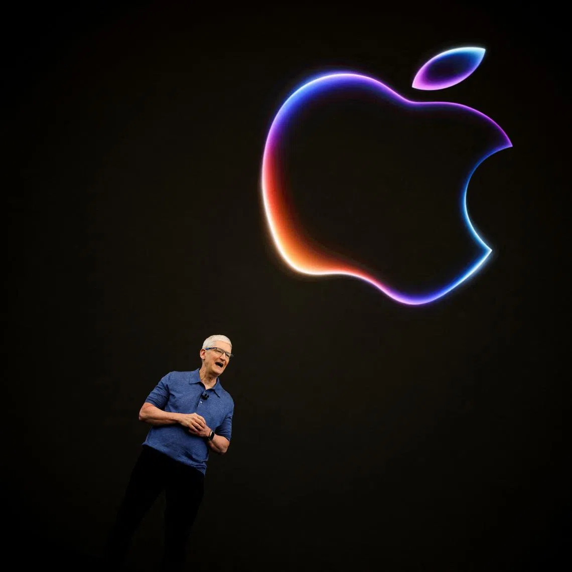 Apple CEO Tim Cook attends the annual developer conference event at the company's headquarters in Cupertino, California.
