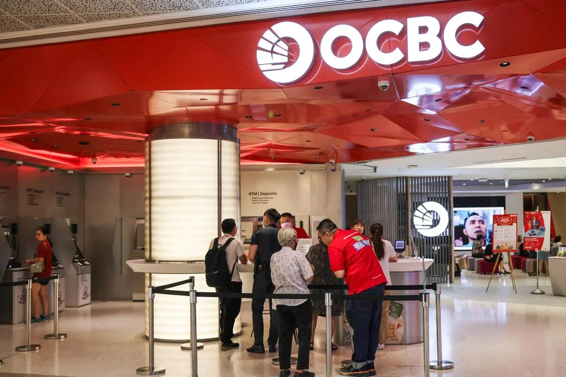 ST20250929_202529200840: Gin Tay/ pixgeneric /
Generic photo of OCBC bank at AMK Hub Sep 12, 2025.
Can use for banking, finance, investment, banks, transaction loan,