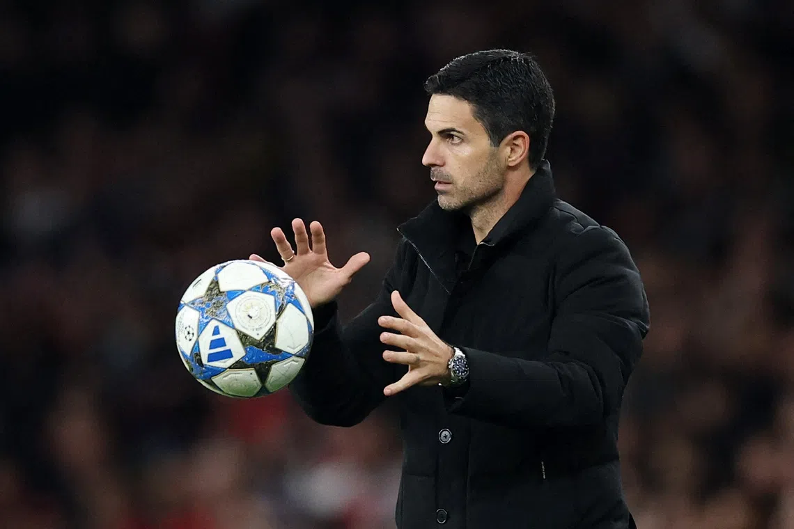 Soccer Football - UEFA Champions League - Arsenal v Olympiacos - Emirates Stadium, London, Britain - October 1, 2025 Arsenal manager Mikel Arteta Action Images via Reuters/Andrew Boyers