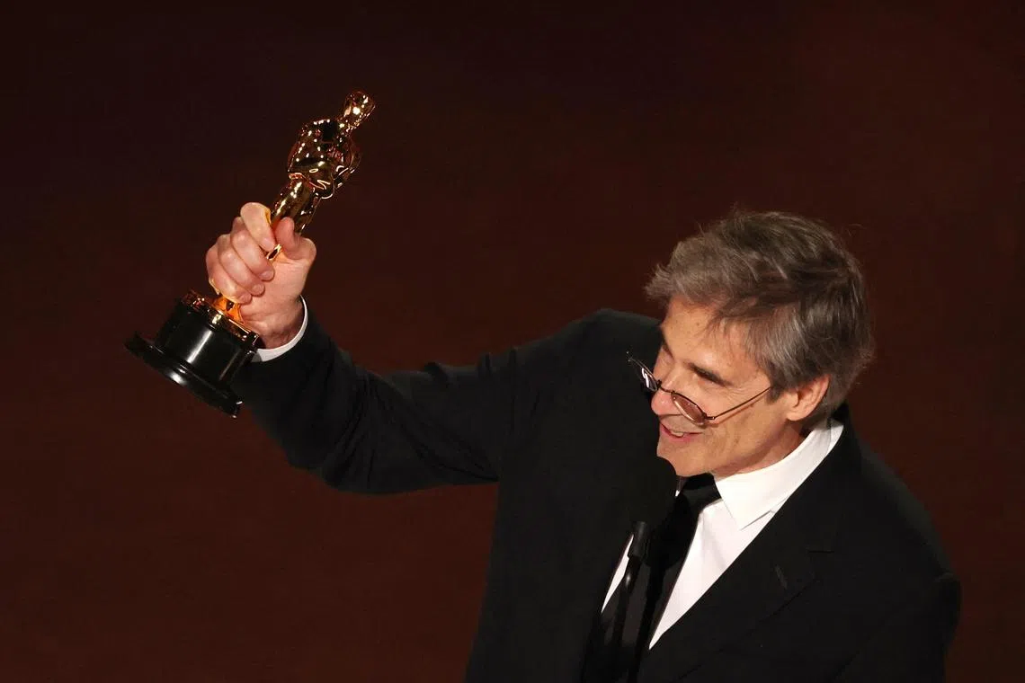 Walter Salles wins the Oscar for Best International Feature Film for I'm Still Here during the Oscars show at the 97th Academy Awards in Hollywood on March 2.