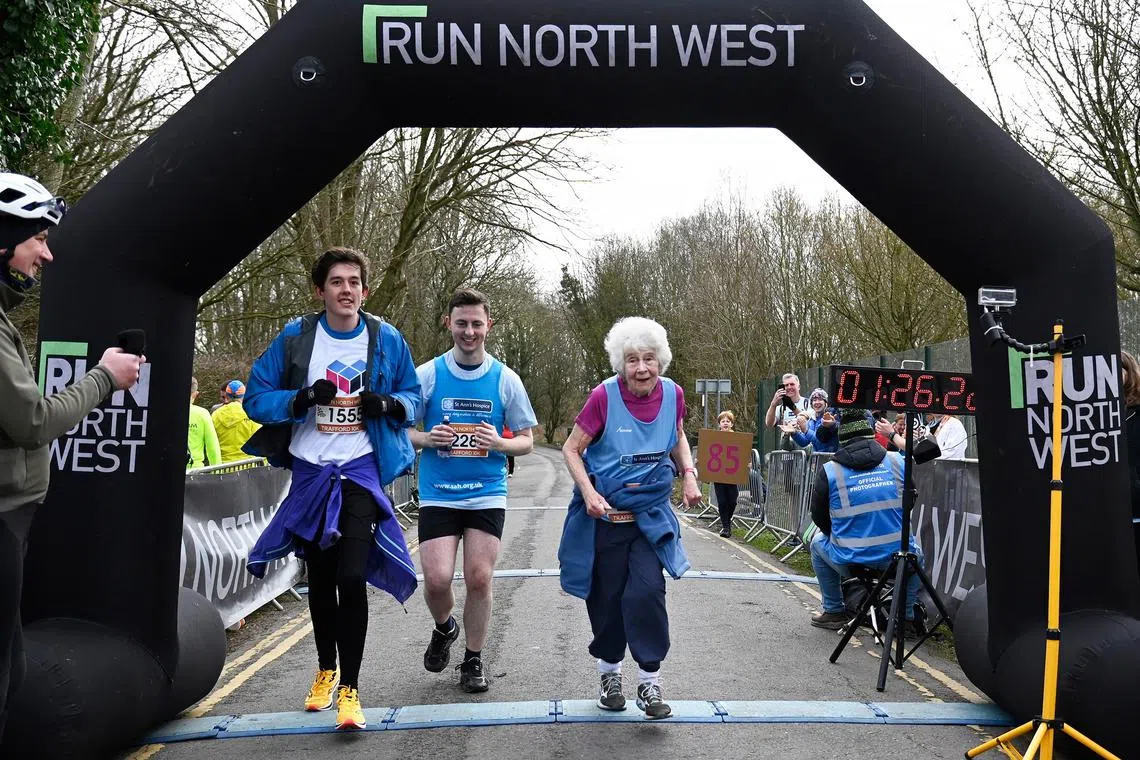 Ms Barbara Thackray set a personal best of 85 minutes for a 10km at the Run North West Trafford on March 5.