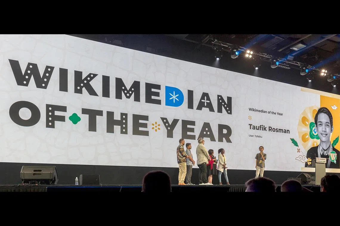 Mr Taufik Rosman was named 2023’s Wikimedian of the Year at a conference held at Suntec City in August.