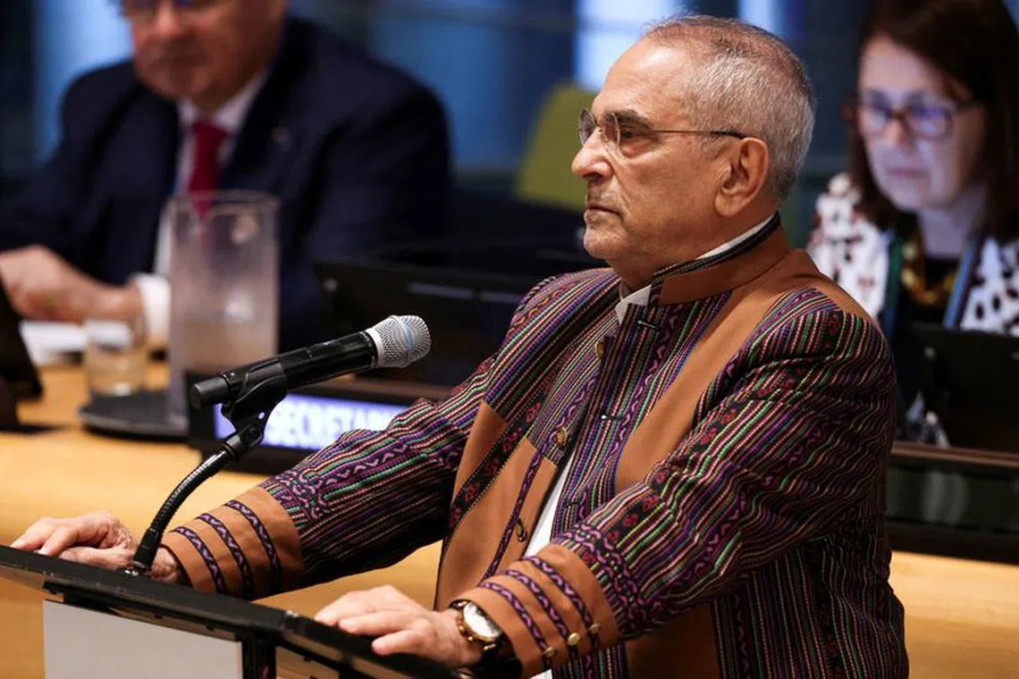 FILE PHOTO: Jose Ramos-Horta, President of Timor-Leste, speaks during the Sustainable Development Goals (SDG) Summit at United Nations headquarters in New York City, New York, U.S., September 18, 2023. REUTERS/Caitlin Ochs/File Photo