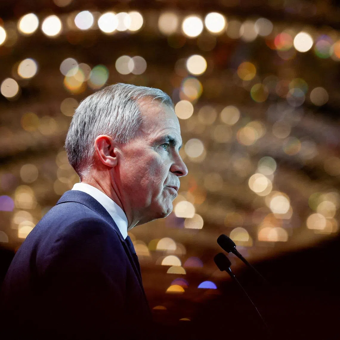 Canada's Prime Minister Mark Carney speaks, before a dinner hosted by the Canada-China Business Council, during the first visit by a Canadian prime minister to China since 2017, in Beijing, China, January 16, 2026. REUTERS/Carlos Osorio