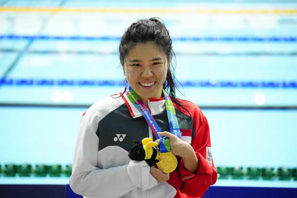 Yip Pin Xiu clinched her sixth world title after winning the women's 100m backstroke S2 at the World Para Swimming Championships on Aug 3.