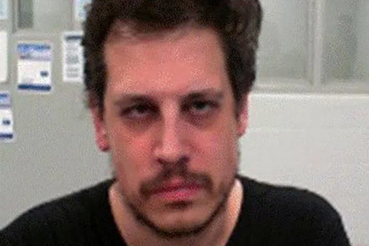 British far-right political commentator Milo Yiannopoulos is pictured after his arrest by federal immigration agents at the Louis Armstrong New Orleans International Airport.