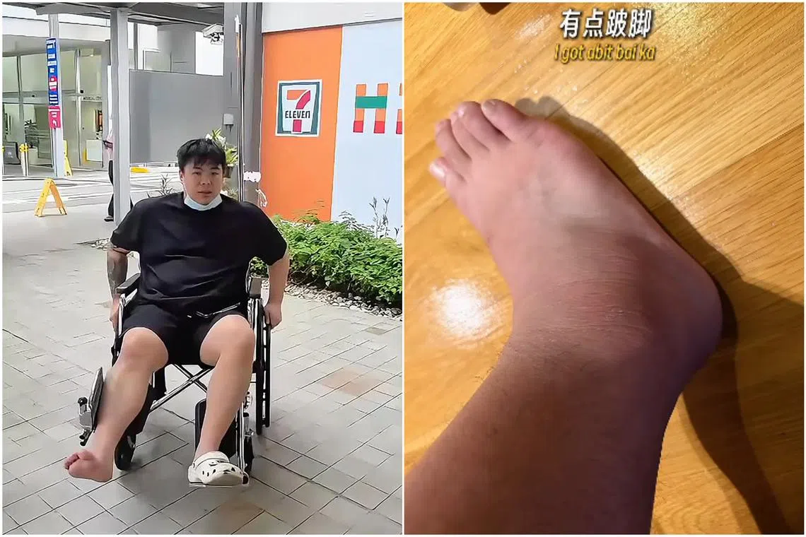Mayiduo shared a video on social media, in which he was seen on a wheelchair after seeking medical treatment for a swollen foot.