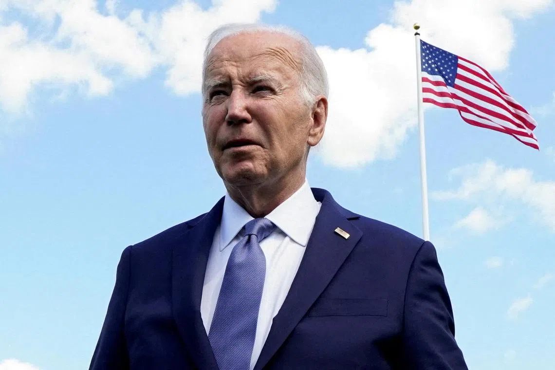 FILE PHOTO: U.S. President Joe Biden speaks to reporters after wreath-laying ceremony at Aisne-Marne American Cemetery in Belleau, France, June 9, 2024. REUTERS/Elizabeth Frantz/File Photo