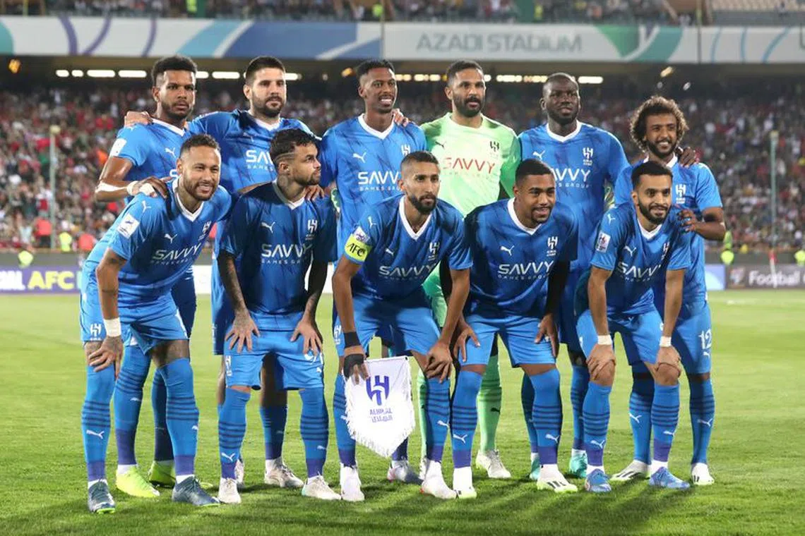 Soccer Football - Asian Champions League - Group D - Nassaji Mazandaran v Al Hilal - Azadi Stadium, Tehhran, Iran - October 3, 2023 Al Hilal players pose for a team group photo before the match Majid Asgaripour/WANA (West Asia News Agency) via REUTERS/File Photo
