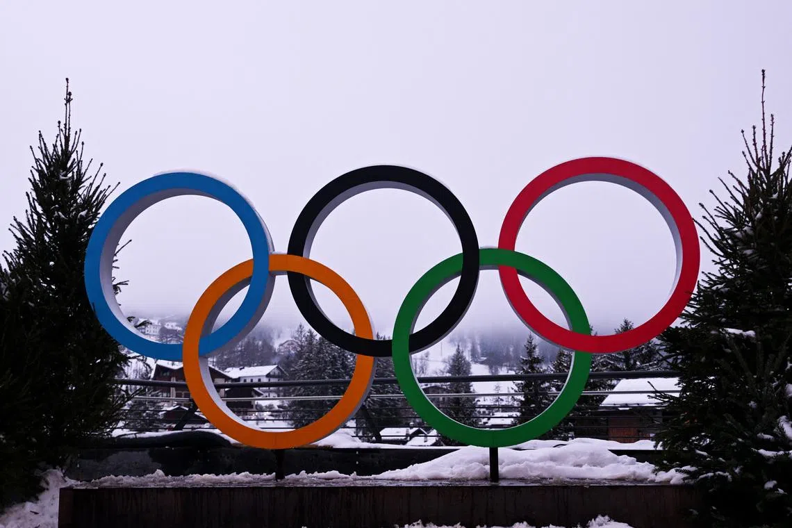 Milano Cortina 2026 Olympics - Preview - Cortina d'Ampezzo, Italy - February 3, 2026  General view of the Olympic rings in Cortina d'Ampezzo REUTERS/Jennifer Lorenzini