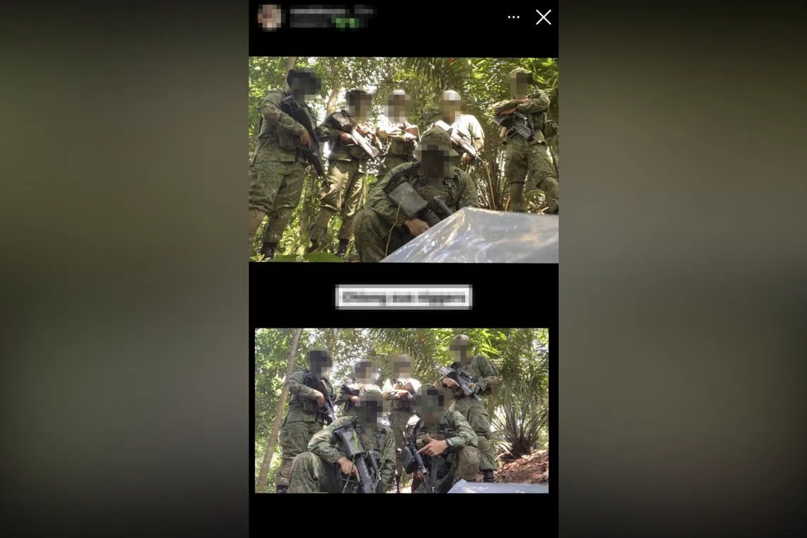 The photo featured SAF servicemen during training, and was accompanied by a racial slur.