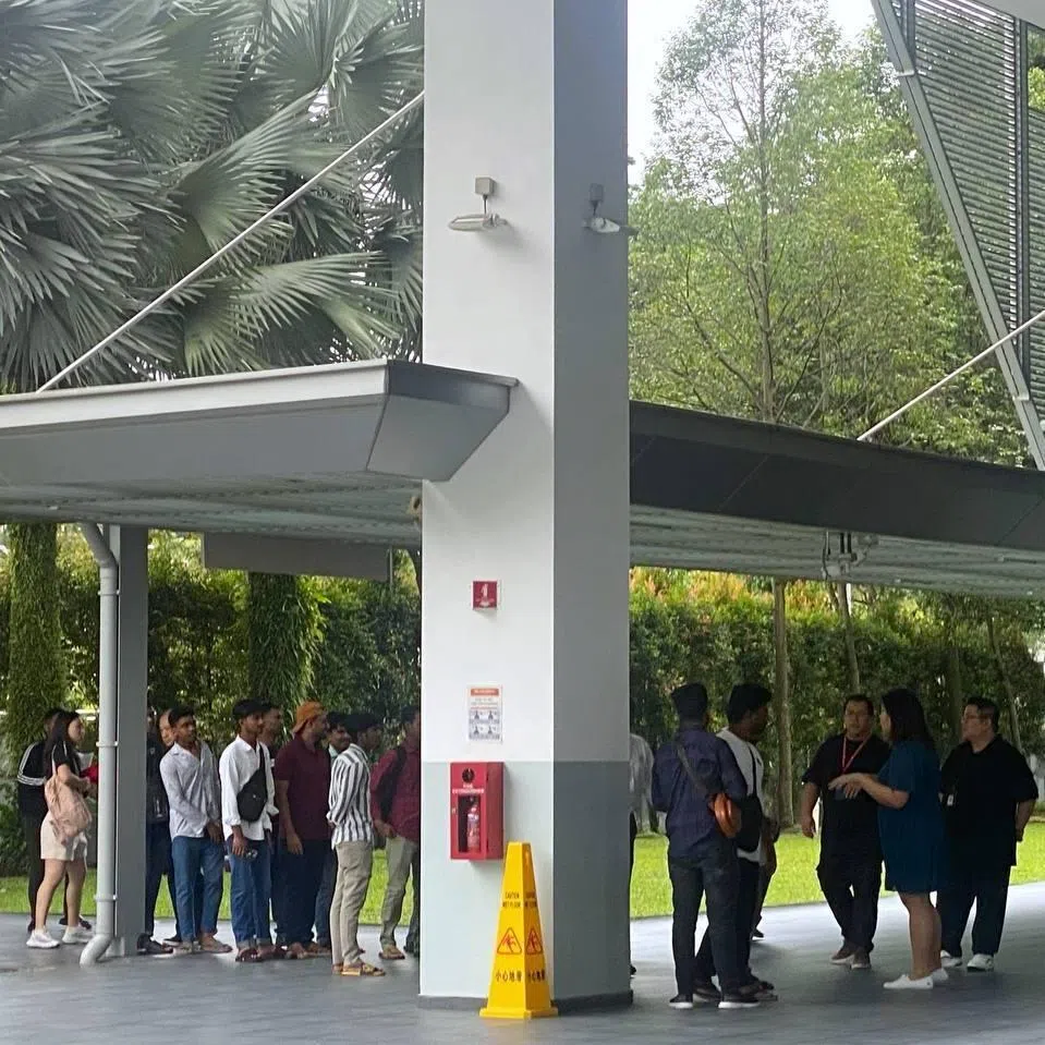 The migrant workers had turned up the at the MOM Services Centre at 9am. The centre in Bendemeer provides services including registrations for work permits.