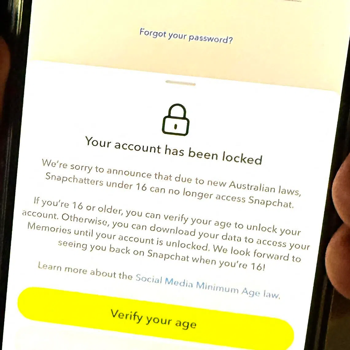 Snapchat said it did not agree its platform should be covered by the social media ban.