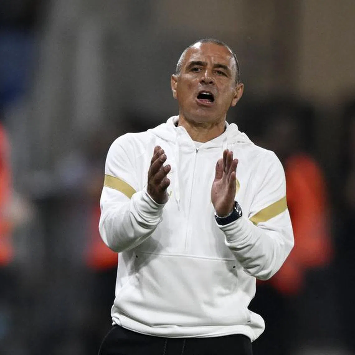Soccer Football - Euro 2024 Qualifier - Group J - Slovakia v Liechtenstein - Tehelne pole, Bratislava, Slovakia - September 11, 2023 Slovakia coach Francesco Calzona reacts REUTERS/Radovan Stoklasa