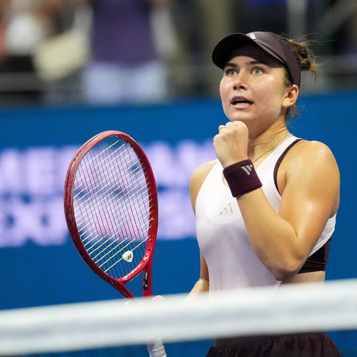Tennis - U.S. Open - Flushing Meadows, New York, United States - September 5, 2026 Iva Jovic of the U.S. celebrates winning her third round match against Philippines' Alexandra Eala IMAGN IMAGES via Reuters/Robert Deutsch