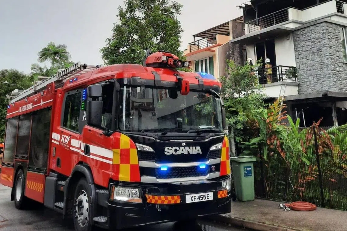 The Singapore Civil Defence Force was alerted to the fire in Tan Sim Boh Road around 3.30am on June 24.