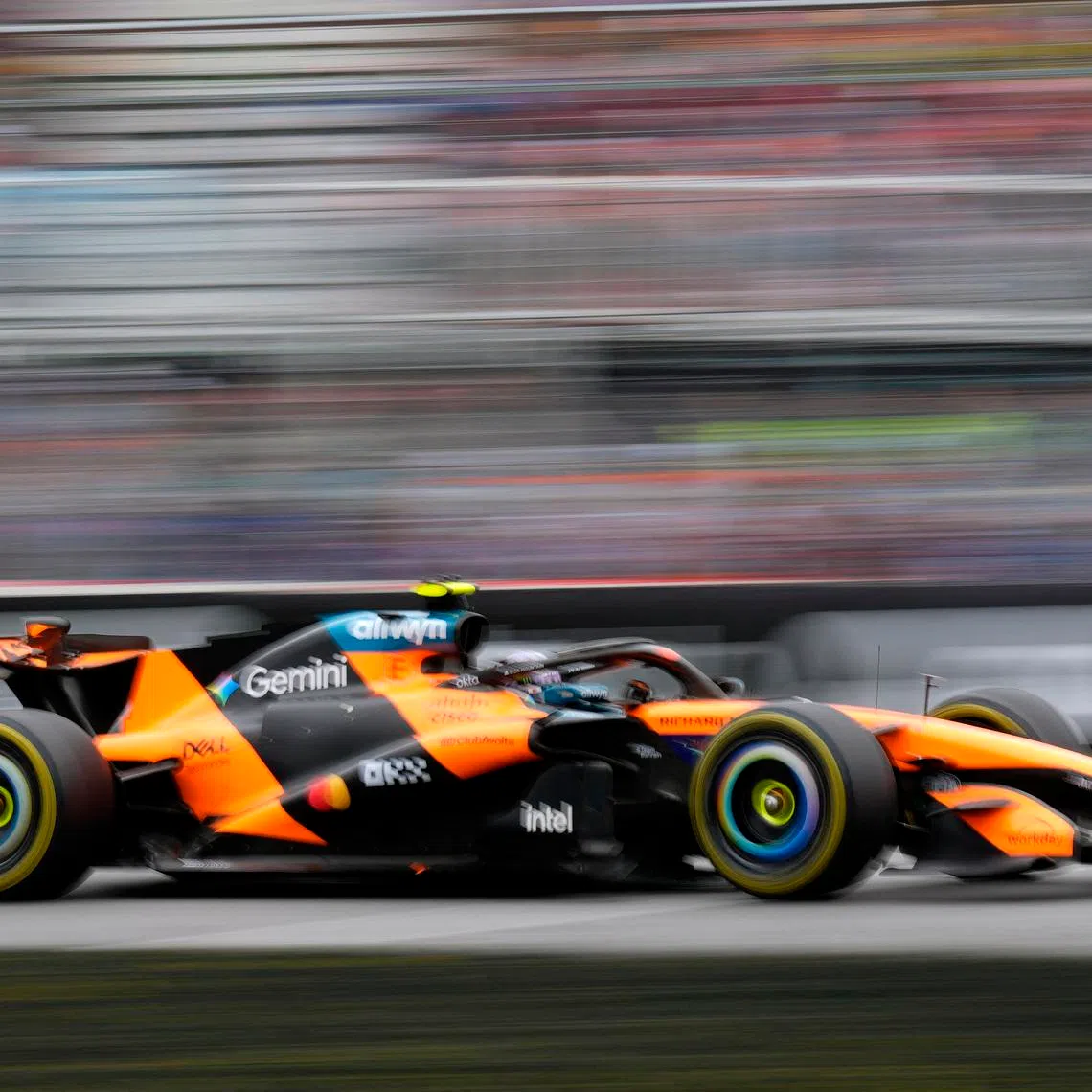 Formula One F1 - Canadian Grand Prix -  Circuit Gilles Villeneuve, Montreal, Quebec, Canada - May 24, 2026 McLaren's Lando Norris in action during the race REUTERS/Mathieu Belanger