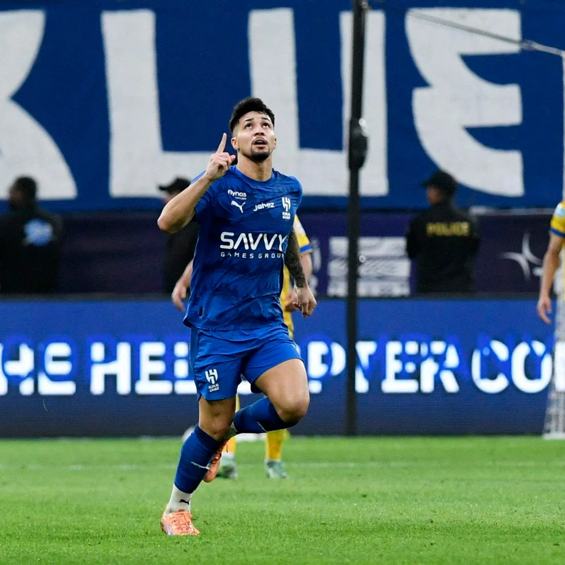 Soccer Football - Saudi Pro League - Al Hilal v Al Taawoun - Kingdom Arena, Riyadh, Saudi Arabia - April 4, 2026 Al Hilal's Marcos Leonardo celebrates scoring their second goal REUTERS/Stringer