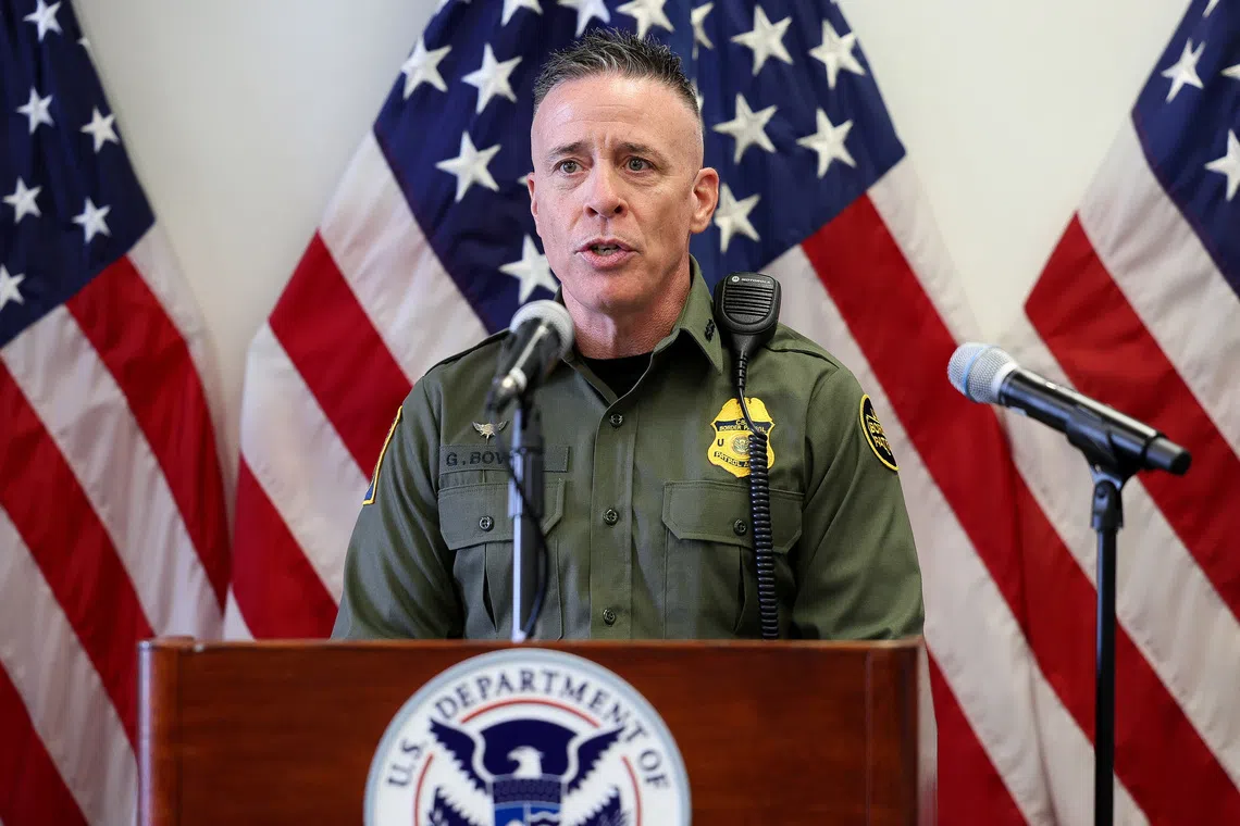 US Border Patrol Sector Chief Gregory Bovino attends a press conference, in Los Angeles, California, in June.