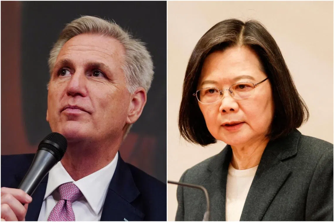 Such a visit between Mr Kevin McCarthy and Taiwan President Tsai Ing-wen was seen as setting up a potential confrontation. 
