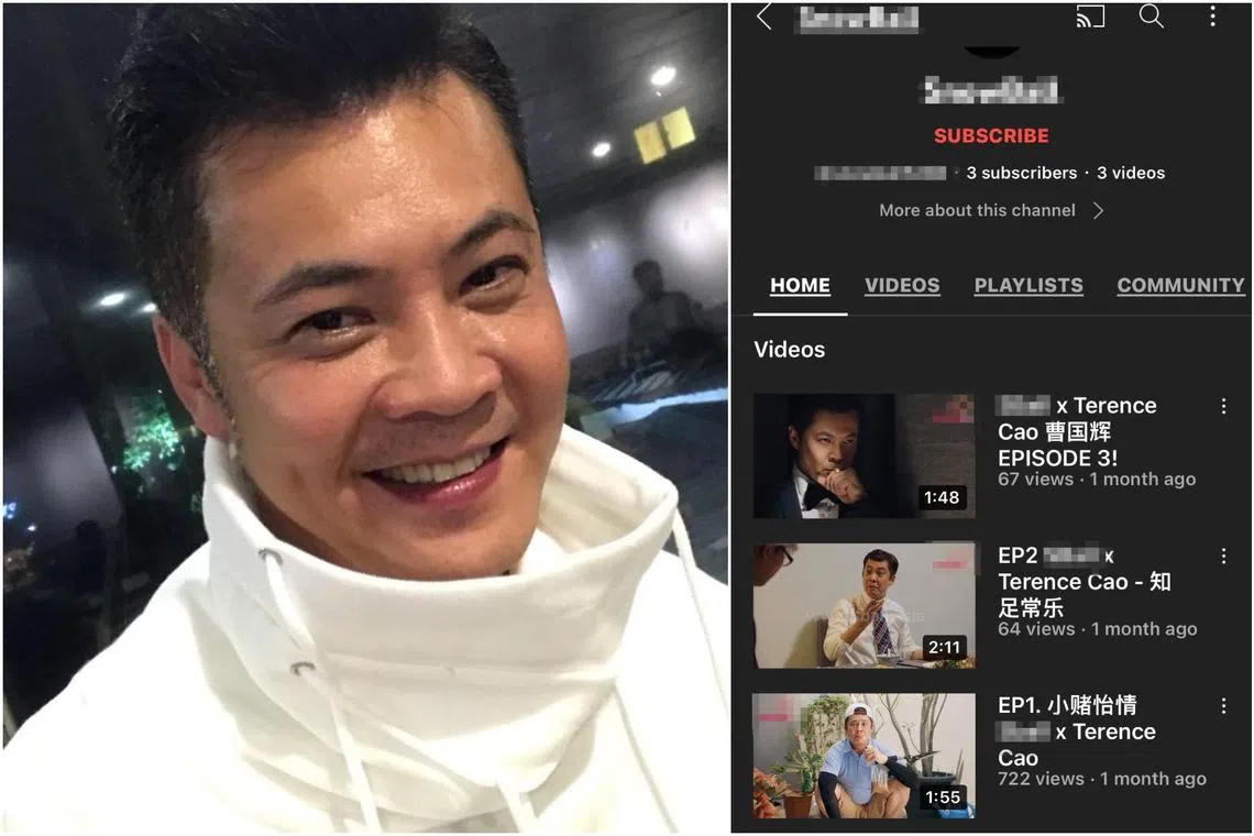 Three short videos featuring Terence Cao had been uploaded on a gambling website.