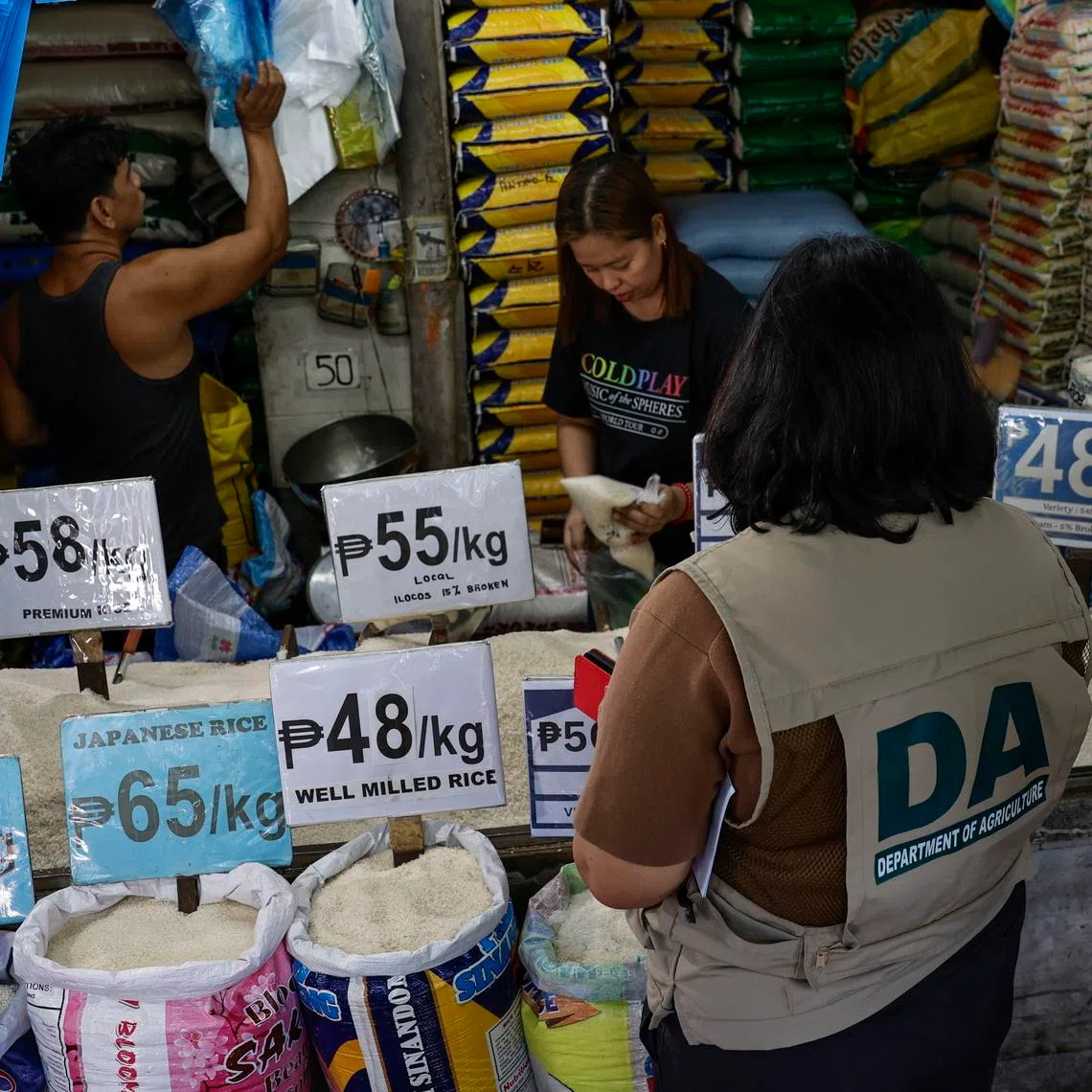 Weaker currencies are pushing up prices for essentials like rice sold in Philippine public markets.