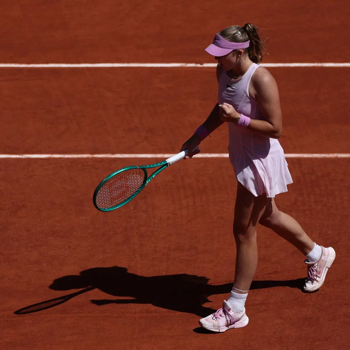 Tennis - French Open - Roland Garros, Paris, France - June 6, 2026 Russia's Mirra Andreeva reacts during her final match against Poland's Maja Chwalinska REUTERS/Stephane Mahe