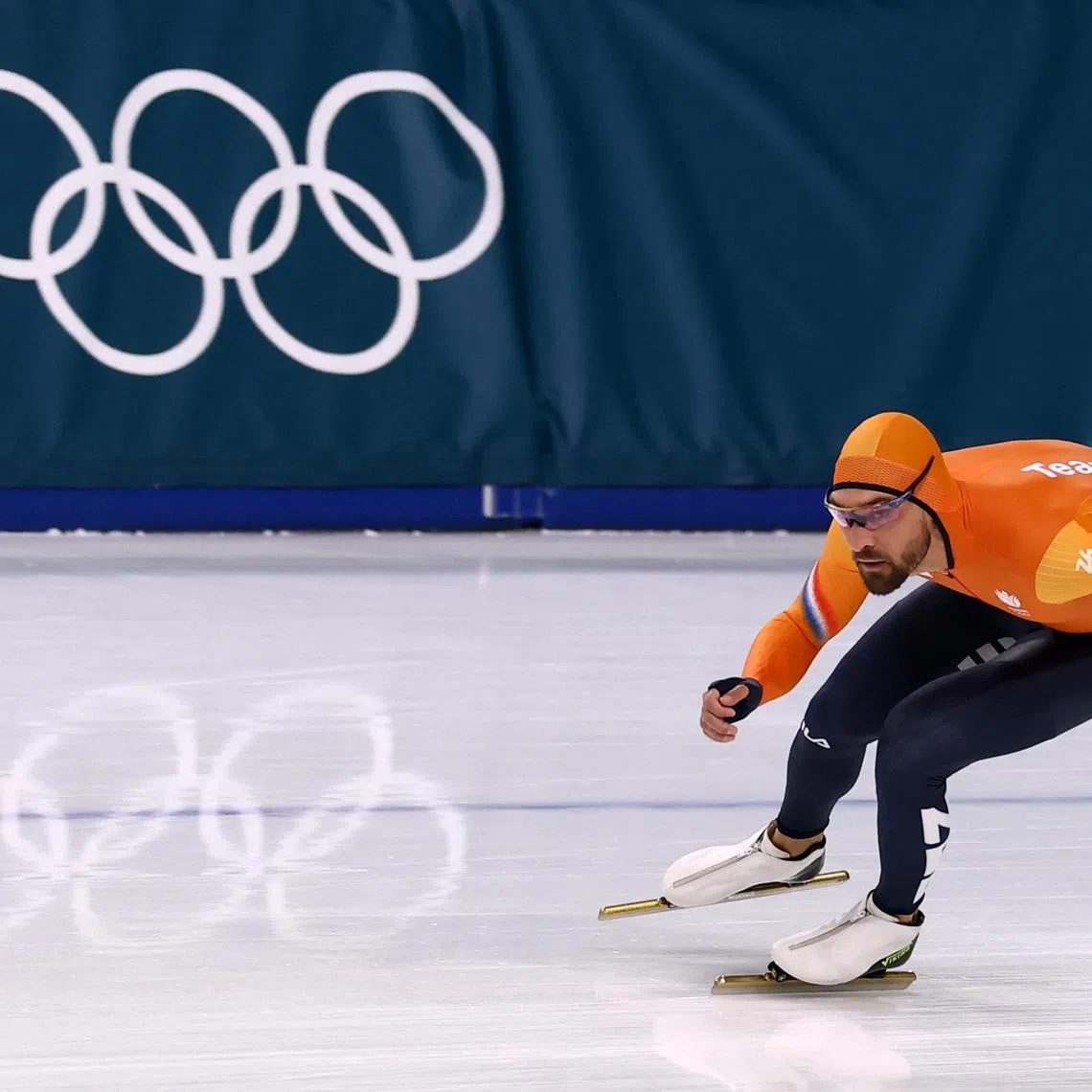 Milano Cortina 2026 Olympics - Speed Skating Training - Milano Speed Skating Stadium, Milan, Italy - February 05, 2026. Kjeld Nuis of Netherlands during training REUTERS/Yves Herman