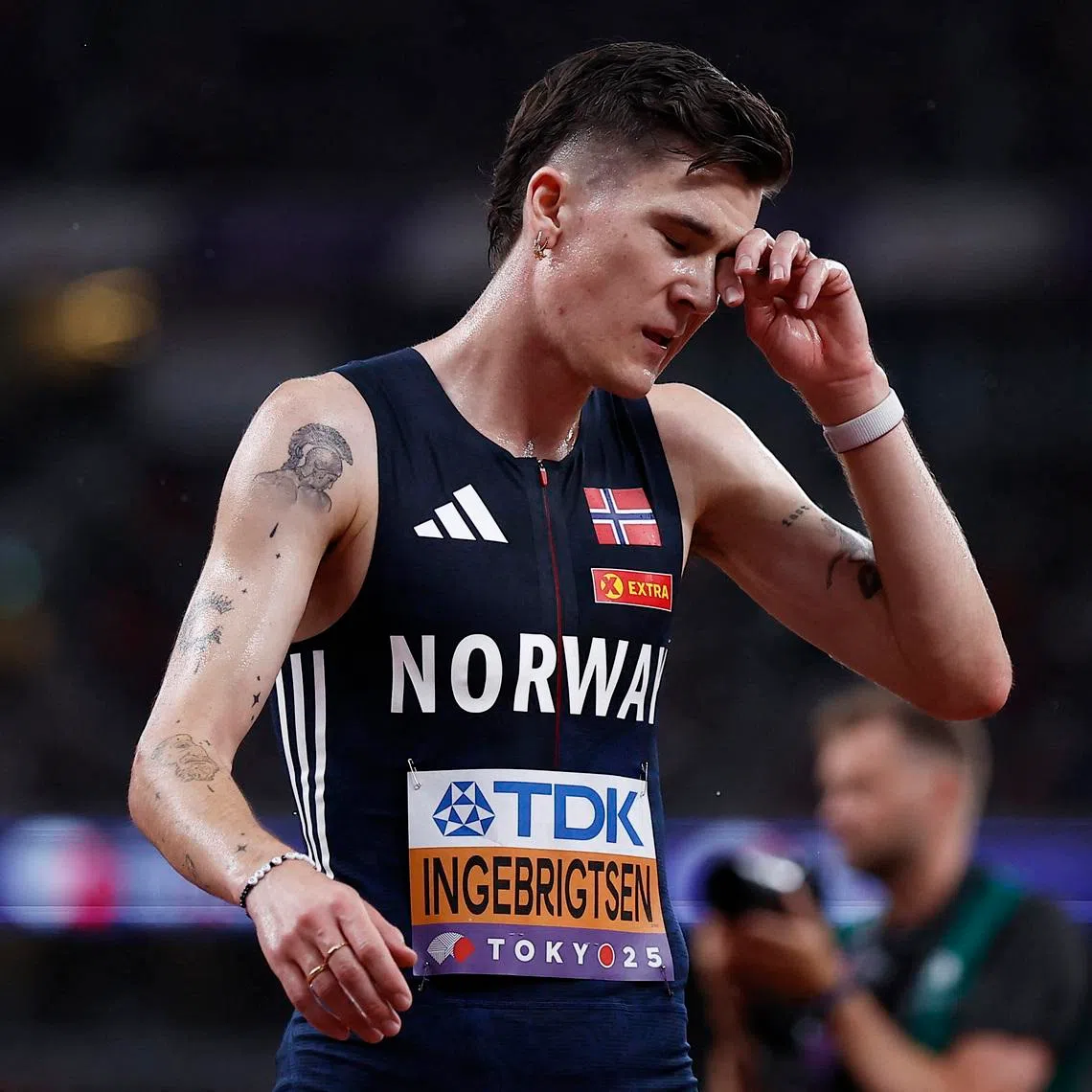 World Athletics Championships Tokyo 2025 - Men's 5000m Final - Japan National Stadium, Tokyo, Japan - September 21, 2025 Norway's Jakob Ingebrigtsen reacts after the final REUTERS/Sarah Meyssonnier/File Photo