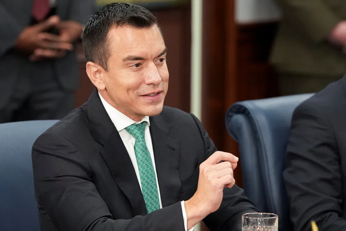 Ecuador‘s President Daniel Noboa Azin will make a two-day state visit to Singapore, the first by a head of state from the South American country to the Republic.