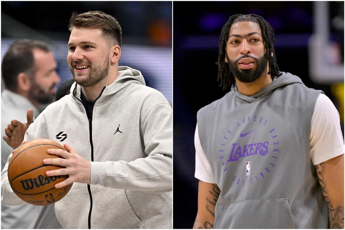 Both Luka Doncic (left) and Anthony Davis are currently sidelined due to injuries.