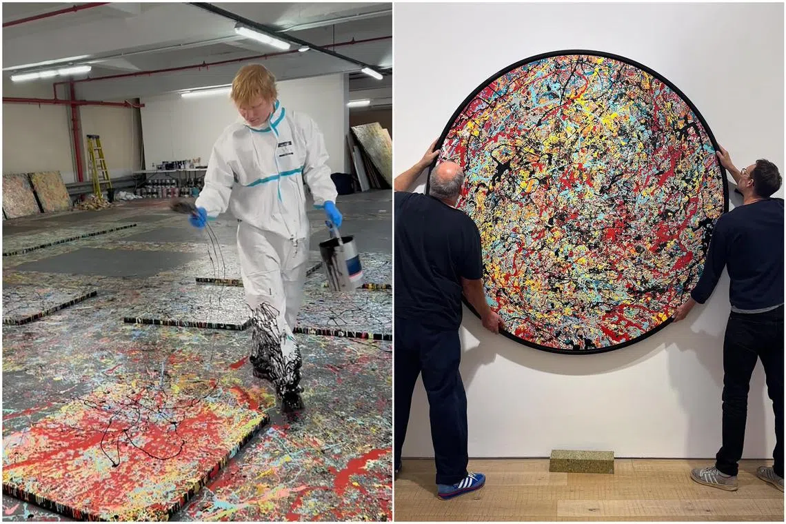 The colourful pieces in his debut collection were “inspired by celestial patterns” and painted in a disused London carpark in 2024.