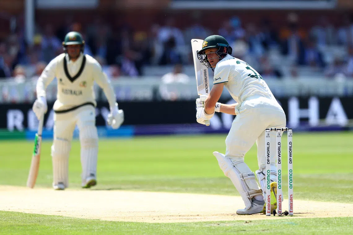 Cricket - 2025 ICC World Test Championship Final - South Africa v Australia - Lord's Cricket Ground, London, Britain - June 12, 2025 Australia's Marnus Labuschagne in action. Action Images via Reuters/Andrew Boyers